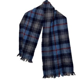 Blue gray classic plaid Scottish tartan FALL lumber jill scarf